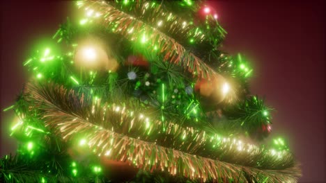 Joyful-studio-shot-of-a-Christmas-tree-with-colorful-lights